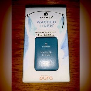 Thymes Pura Smart Home Plug-in Diffuser Refill (Washed Linen, 10ml 0.33 Fl oz)